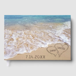 Wedding Beach Hearts With Names ゲストブック