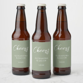 Wedding Beer Labels Elegant Typography ビールラベル