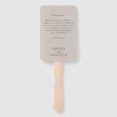 Wedding Beige Love Fun Quote ハンドファン (裏面)