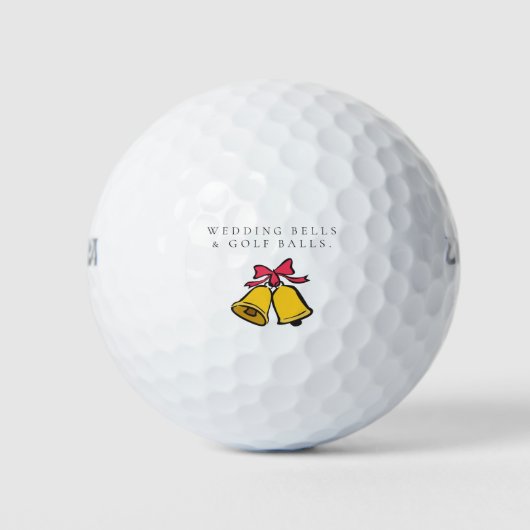 'Wedding Bells & Golf Balls' Wedding Favor Gift  ゴルフボール (正面)