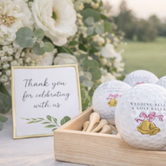 'Wedding Bells & Golf Balls' Wedding Favor Gift  ゴルフボール
