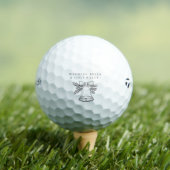 'Wedding Bells & Golf Balls' Wedding Favor Gift  ゴルフボール (インサイチュ 木)