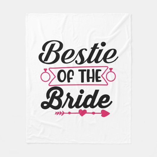 Wedding Bestie Of The Bride フリースブランケット (正面)