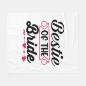 Wedding Bestie Of The Bride フリースブランケット (正面(横))