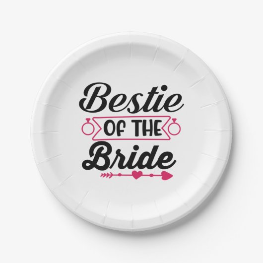 Wedding Bestie Of The Bride ペーパープレート (正面)
