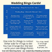Wedding BINGO!  Game for Guests カード