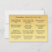 Wedding BINGO!  Game for Guests カード (裏面)