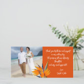 Wedding Bird of Paradise Budget Photo Thank Cards サンキューカード (スタンド正面)