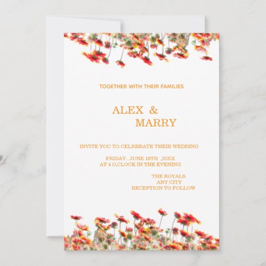 Wedding Birthday Baby Shower INVITATION CARD 招待状 (正面)