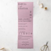 Wedding Blush Pink All in one set 三つ折り招待状 (内部)