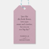 Wedding Blush Pink Lavender Touch ギフトタグ (正面)