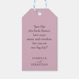 Wedding Blush Pink Lavender Touch ギフトタグ