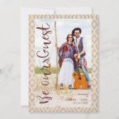 Wedding Bohemian Tribal Textile Texture Background 招待状 (正面)