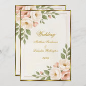 Wedding Boho Style Beautiful Modern Sophisticated  招待状 (正面/裏面)