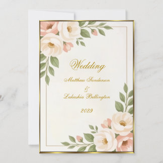 Wedding Boho Style Beautiful Modern Sophisticated  招待状