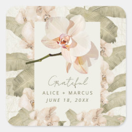 Wedding  Botanical Garden Thank You Favor スクエアシール