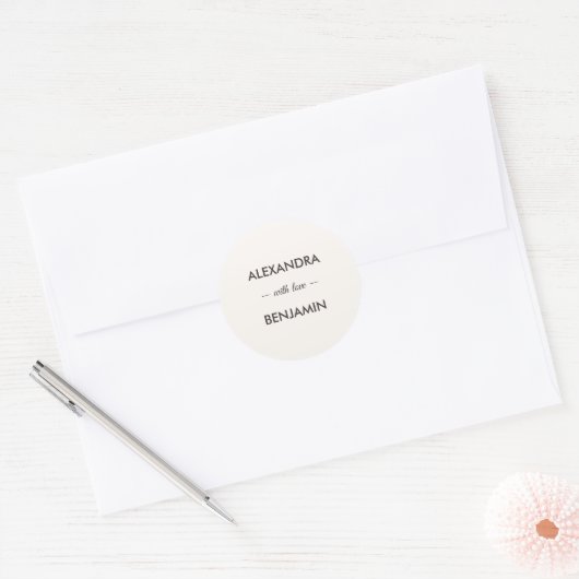 Wedding Botanical Vintage | 高級感ある封蝋アクセント ラウンドシール (封筒)