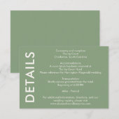 Wedding Botanical Vintage | Elegant Curated Detail エンクロージャーカード (正面/裏面)