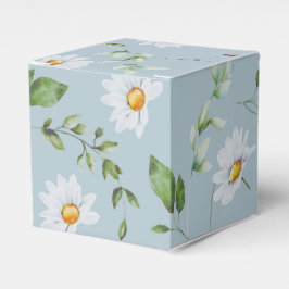 Wedding Bridal Shower Blue Daisy Favor Box フェイバーボックス