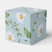 Wedding Bridal Shower Blue Daisy Favor Box フェイバーボックス (裏面サイド)