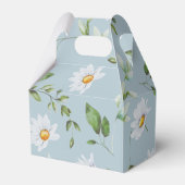 Wedding Bridal Shower Gabled Blue Daisy Favor Box フェイバーボックス (裏面サイド)