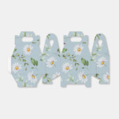 Wedding Bridal Shower Gabled Blue Daisy Favor Box フェイバーボックス (折り畳みなし)