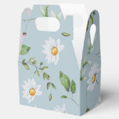 Wedding Bridal Shower Gabled Blue Daisy Favor Box フェイバーボックス (オープン)