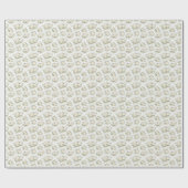 Wedding Bridal Shower White Florals Elegant ラッピングペーパー (フラット)