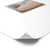 Wedding Bride and Groom Cat Art Print ポスター (角)