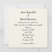 Wedding Bride and Groom Highland Cows 招待状 (裏面)