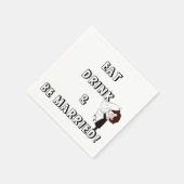 Wedding Bride and Groom Humor スタンダードカクテルナプキン (角)