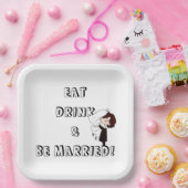 Wedding Bride and Groom Humor ペーパープレート (パーティー)
