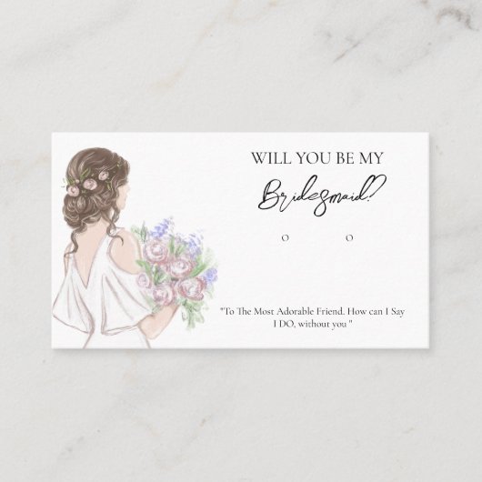 Wedding Bride Bridesmaid Earring Display Card プレイスカード (正面)
