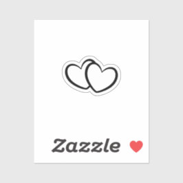 Wedding Bride Groom Double Heart Temporary Tattoo シール