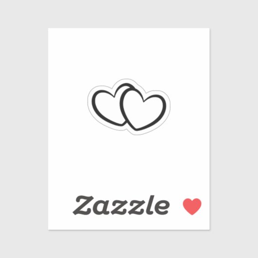 Wedding Bride Groom Double Heart Temporary Tattoo シール (シート)