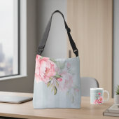 Wedding Bridesmaid | Pink Peony & Sage Green クロスボディバッグ