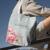 Wedding Bridesmaid | Pink Peony & Sage Green クロスボディバッグ