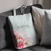 Wedding Bridesmaid | Pink Peony & Sage Green クロスボディバッグ