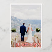 Wedding Brown and beige Invitation 箔招待状 (裏面)