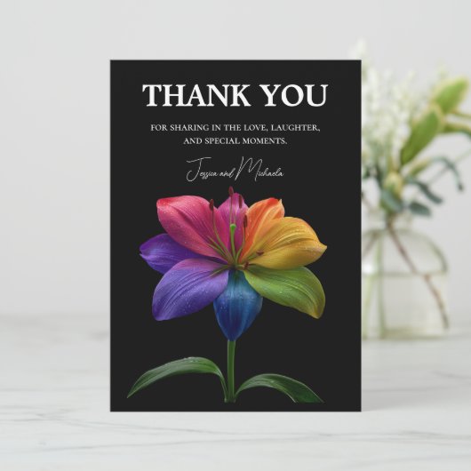 🌈 Wedding budget サンキューカード (スタンド正面)