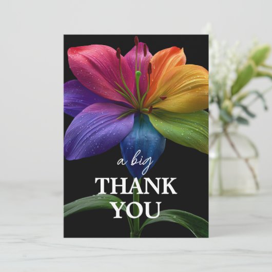 🌈 Wedding budget  サンキューカード (スタンド正面)