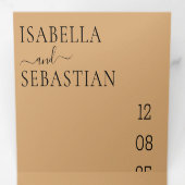 Wedding Burly Wood Sand All in one set 三つ折り招待状 (内部最初)