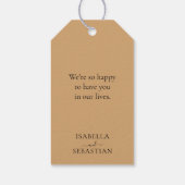 Wedding Burly Wood Sand Lavender Touch ギフトタグ (裏面)