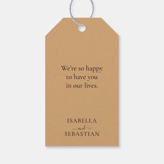 Wedding Burly Wood Sand Lavender Touch ギフトタグ (裏面)