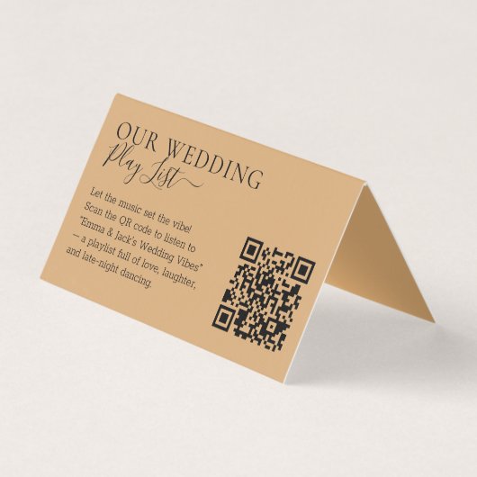 Wedding Burly Wood Sand QR Code Playlist (正面)