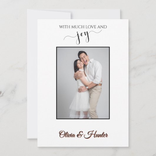 Wedding, Burnt Orange, Modern, Typography, Script, 招待状 (裏面)