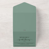 Wedding Cadet Blue All in one invite save the date オールインワン招待状 (外側)