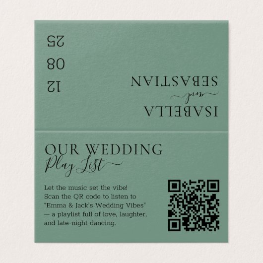Wedding Cadet Blue Green QR Code Playlist (外部フラット)