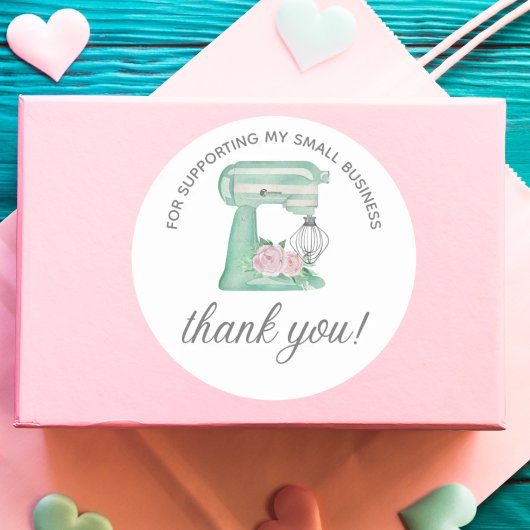 Wedding Cake Business Thank you Sticker ラウンドシール