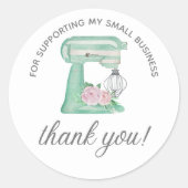 Wedding Cake Business Thank you Sticker ラウンドシール (正面)